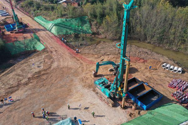 首根桩基开钻！beat365官网助力新建沪渝蓉高速铁路建设